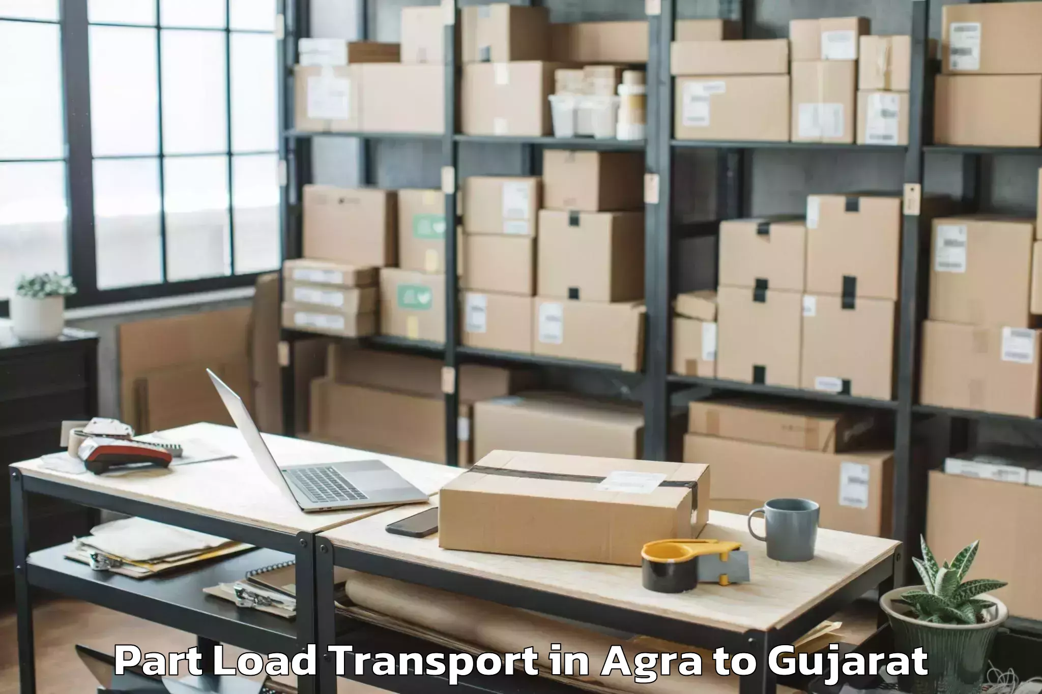 Top Agra to Koba Part Load Transport Available